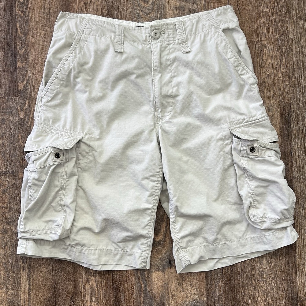 Y2K Polo Jeans Co. Ripstop Cargo Military Short TOMK Service No 55-TWR 34 Beige